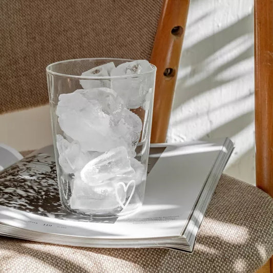 Verre à boire coeurs blancs Hocadi Concept Store