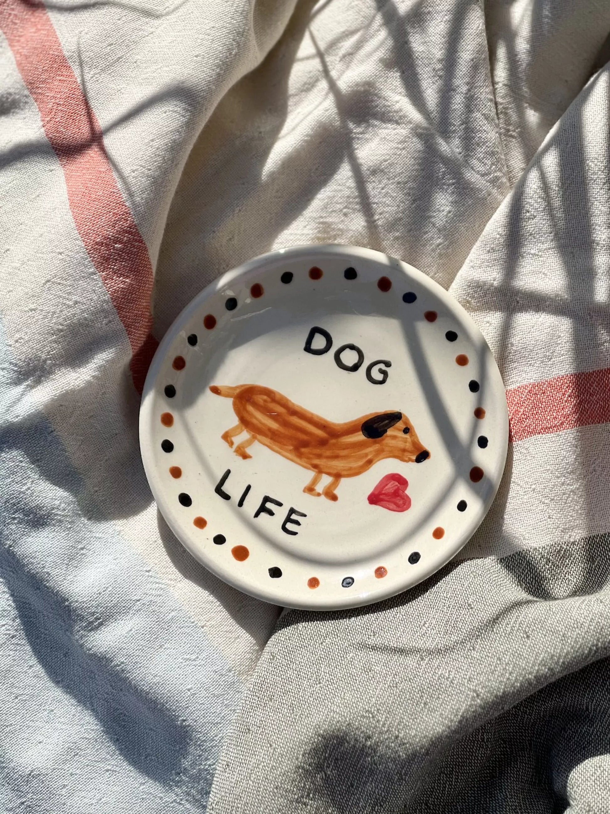 COUPELLE & ASSIETTE À DESSERT CÉRAMIQUE-DOG LIFE Hocadi Concept Store