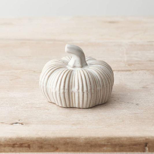 Citrouille rustique en céramique, 8 cm