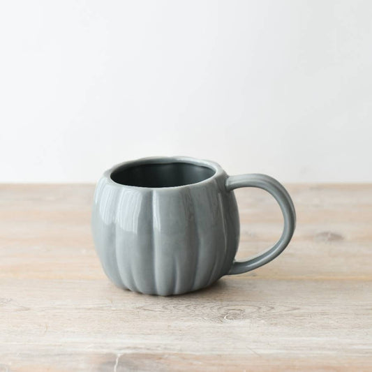 Tasse en céramique citrouille grise, 14,5 cm