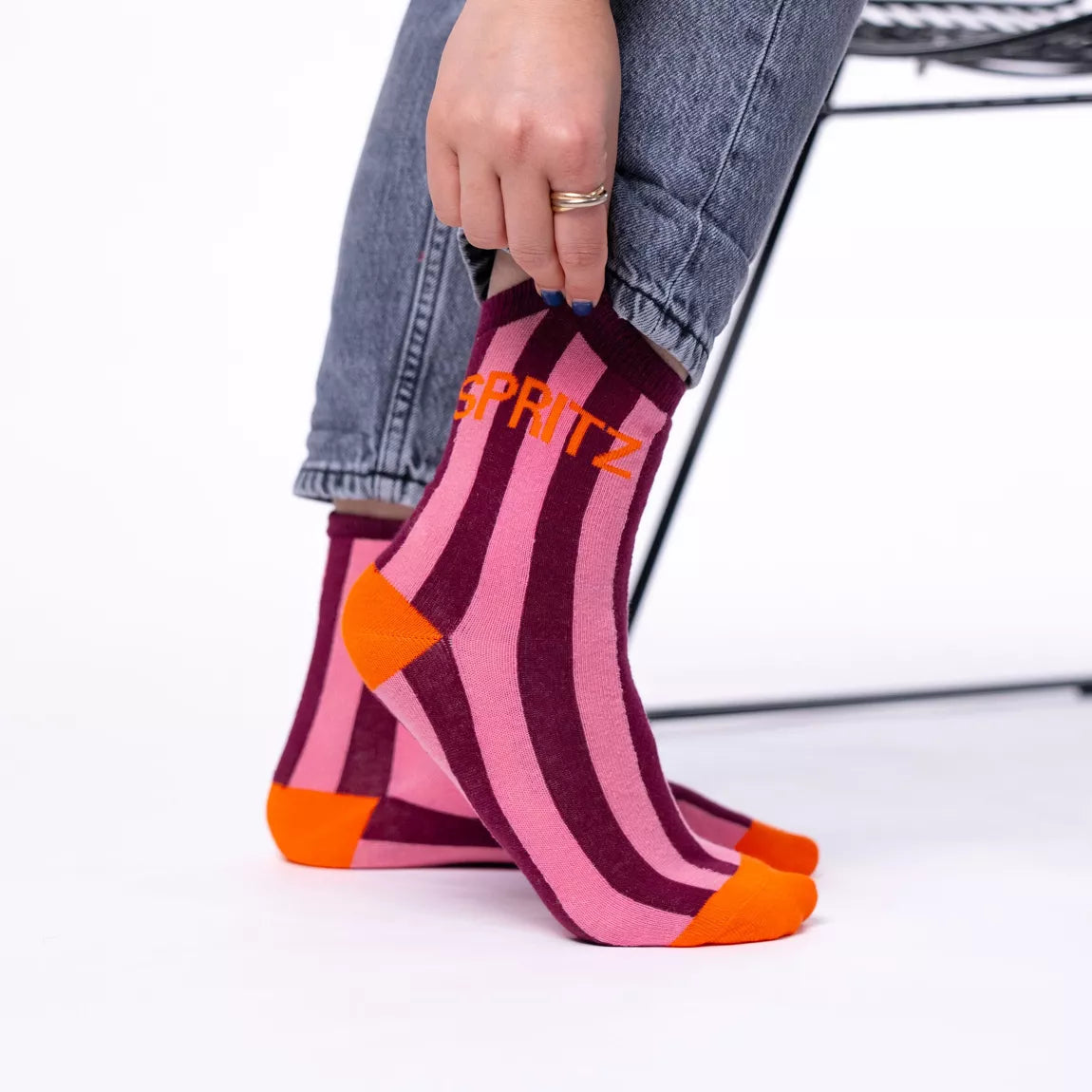Chaussettes en coton peigné Rayées Spritz Hocadi Concept Store