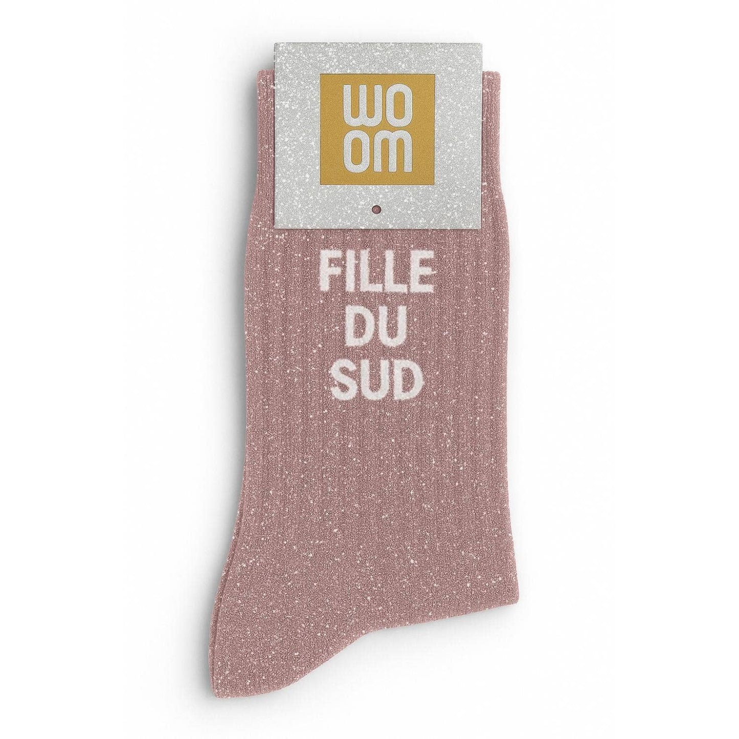 Chaussettes à Paillettes  "Fille Du Sud" Rose Gold