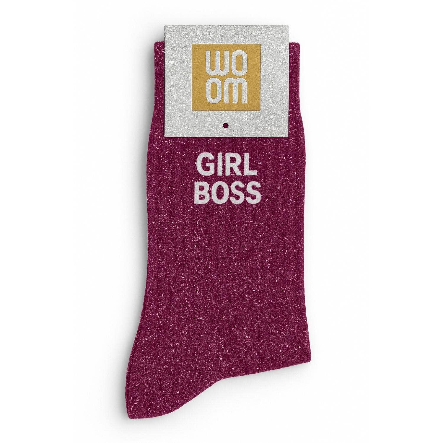 Chaussettes à Paillettes à Message "Girl Boss" - Violet ChoO