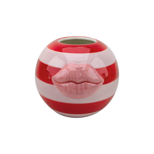 Vase kiss rose L15,5 P15 H12,3cm Opjet Paris