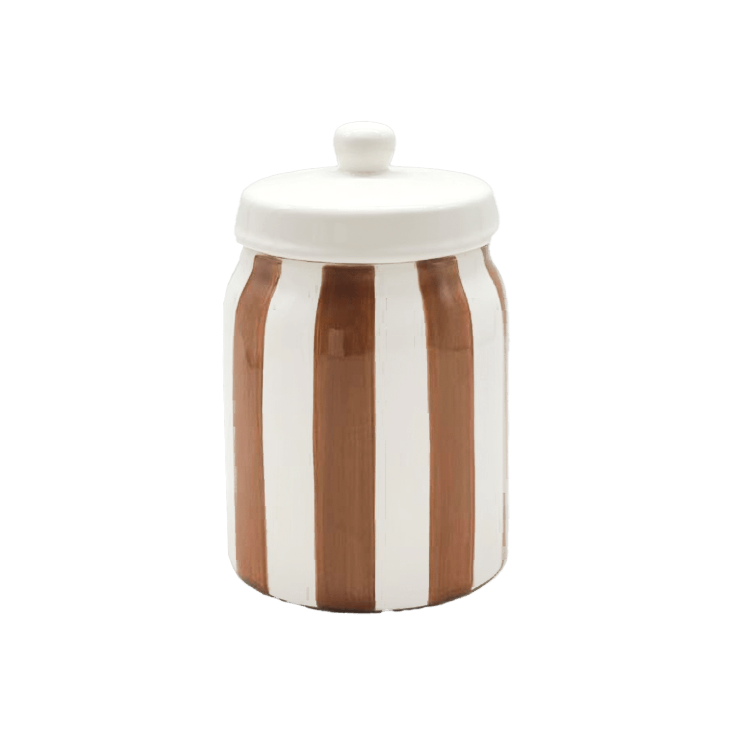 Boîte pot rayure marron L10,5 P110,5 H16,5cm - Hocadi Concept Store
