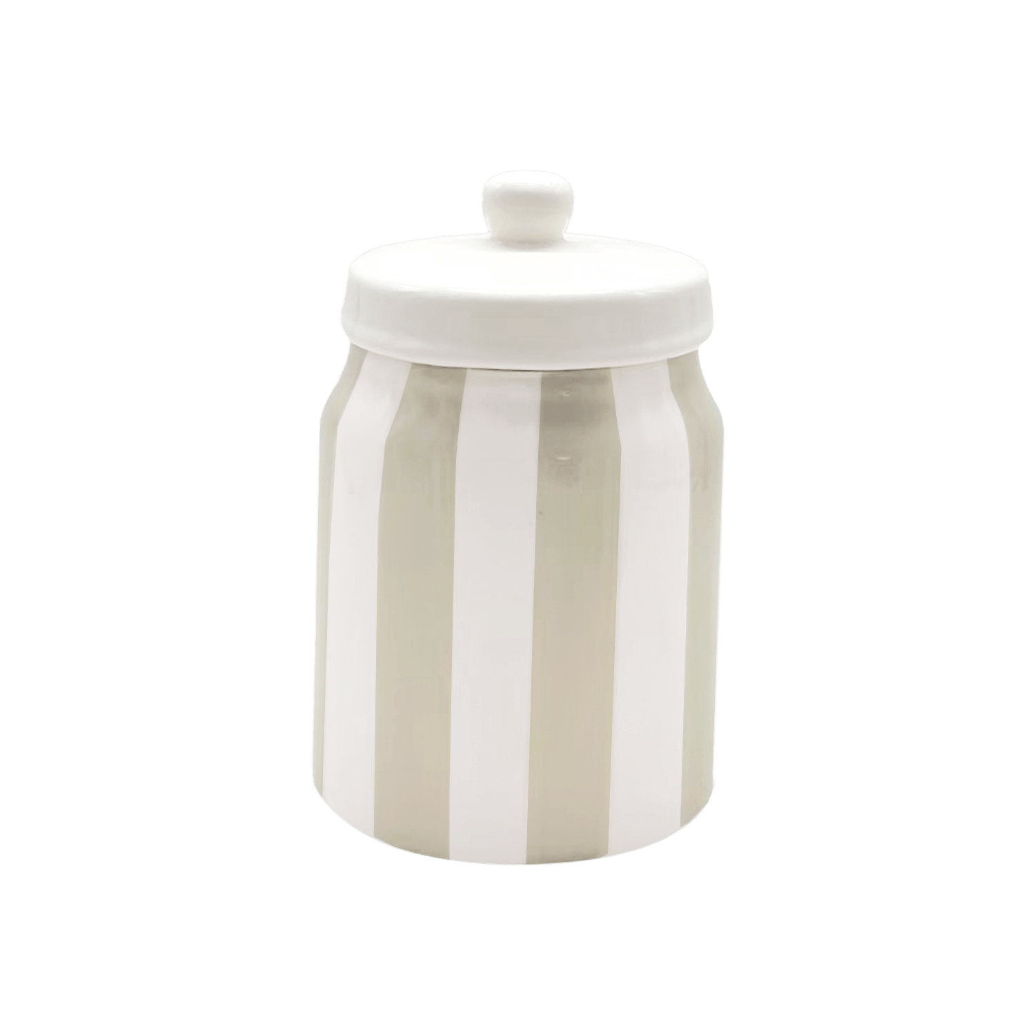 Boîte pot rayure sable L10,5 P110,5 H16,5cm - Hocadi Concept Store