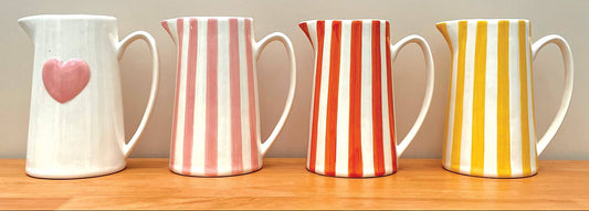 Pichet cœur gm rose L17,8 P12,5 H21,3cm Opjet Paris