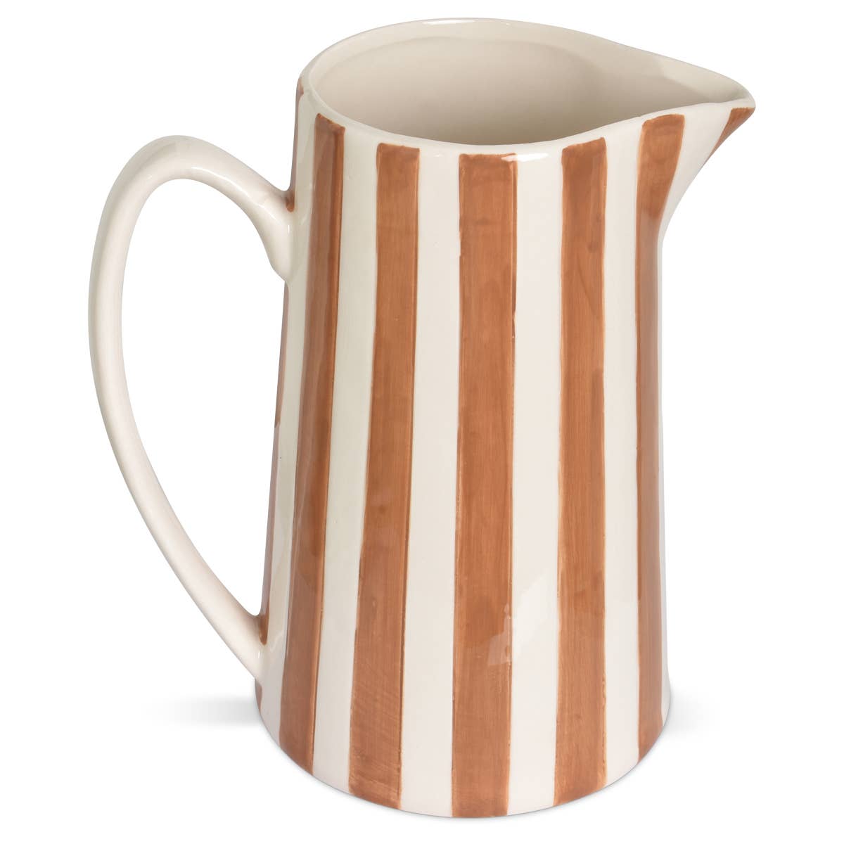 Pichet rayure gm marron L17,8 P12,5 H21,3cm - Hocadi Concept Store