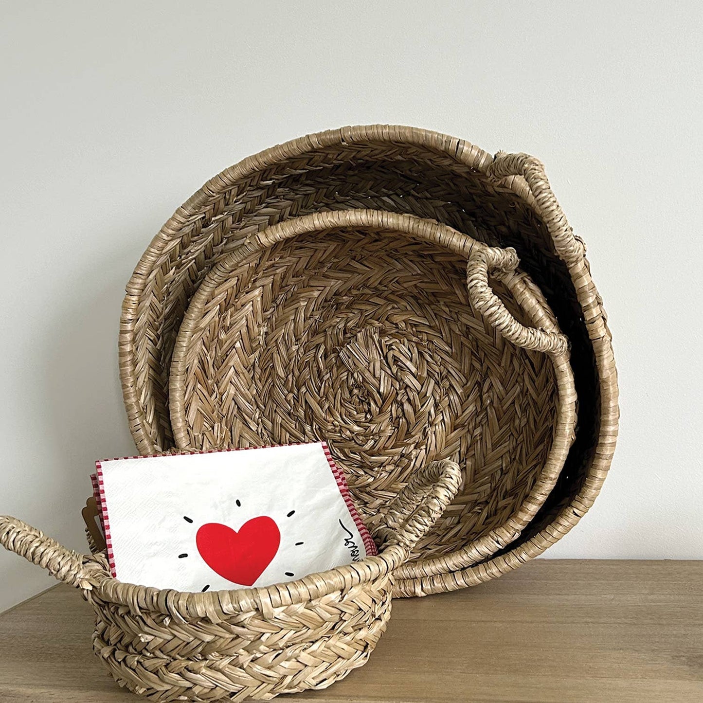 Serviette papier cœur rouge x20 - Hocadi Concept Store