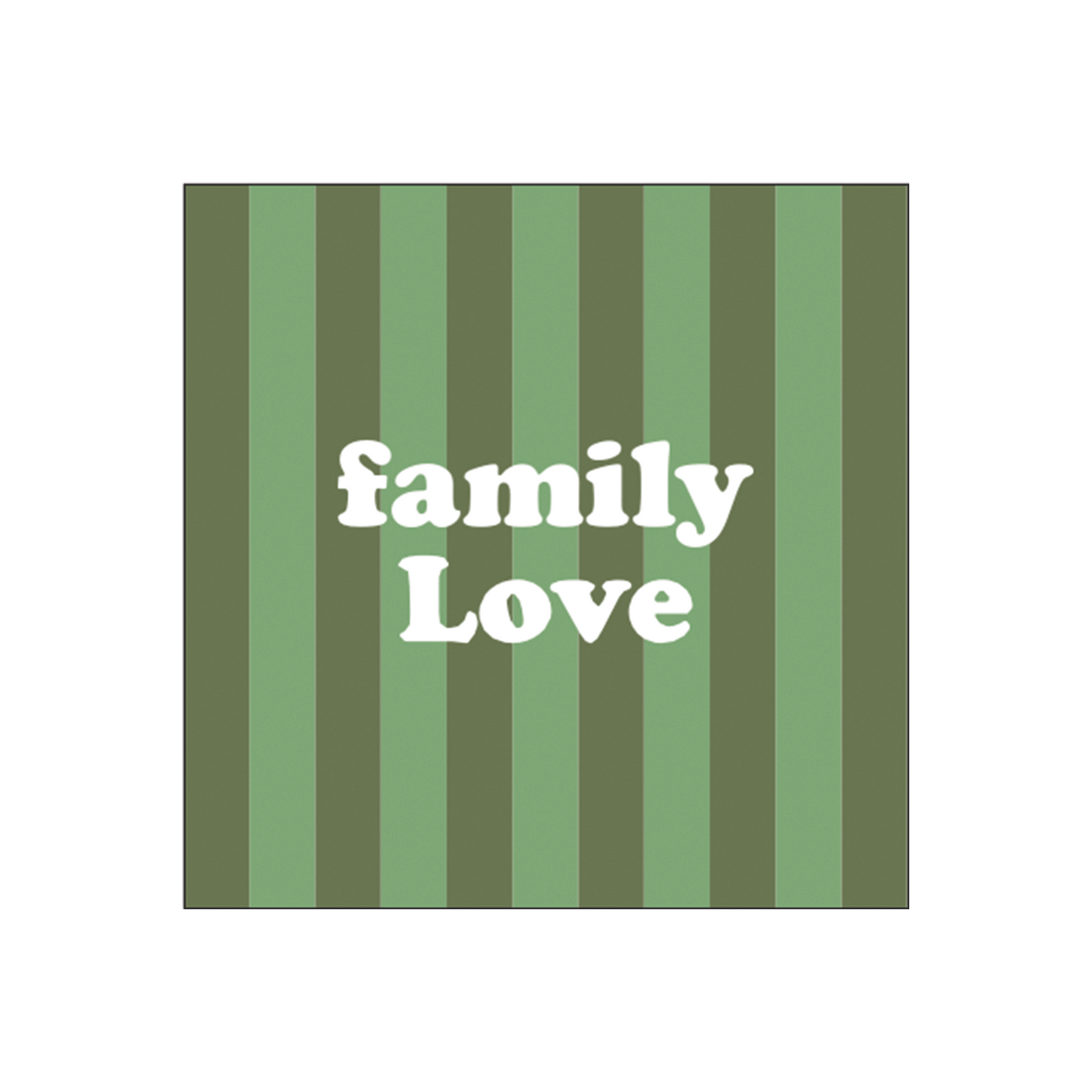 Serviette papier rayure family love x20 - Hocadi Concept Store