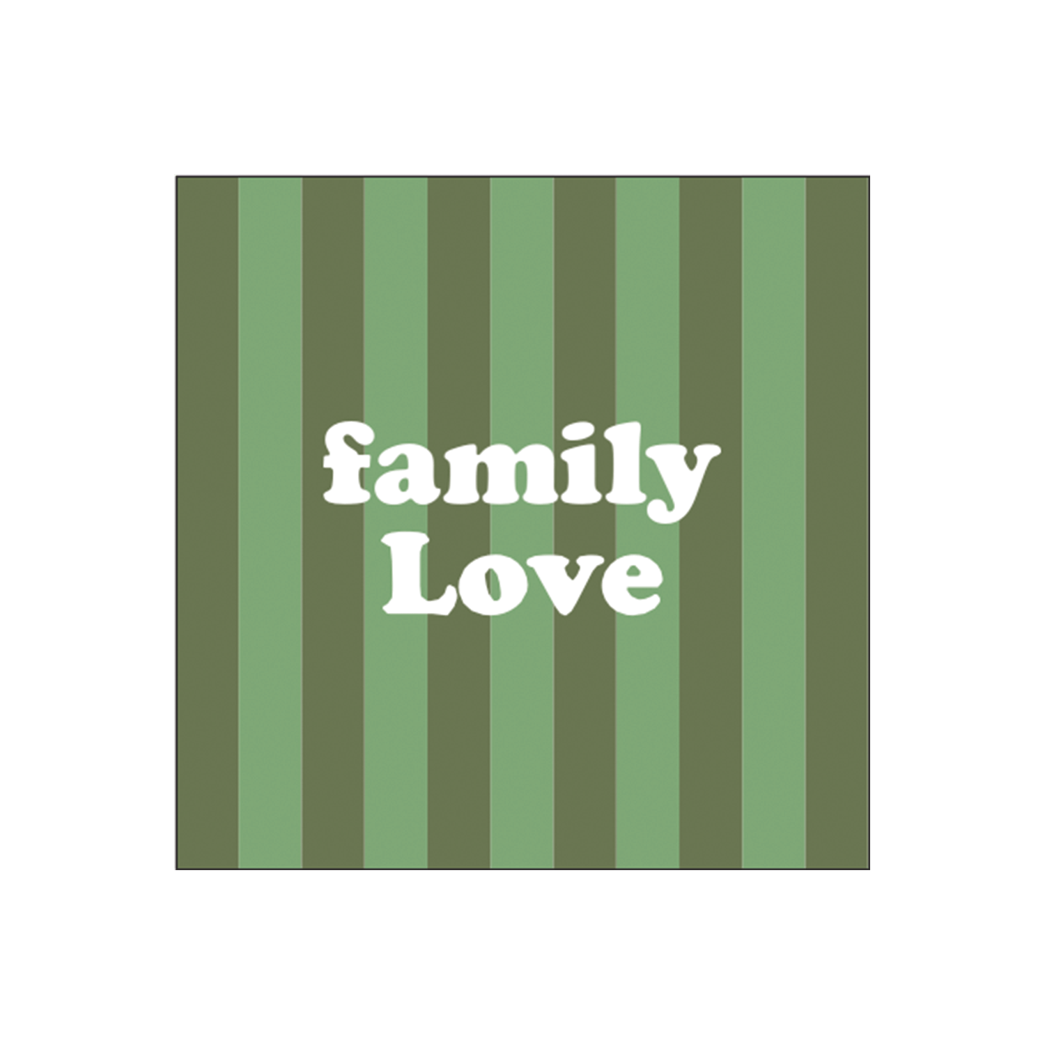 Serviette papier rayure family love x20 - Hocadi Concept Store