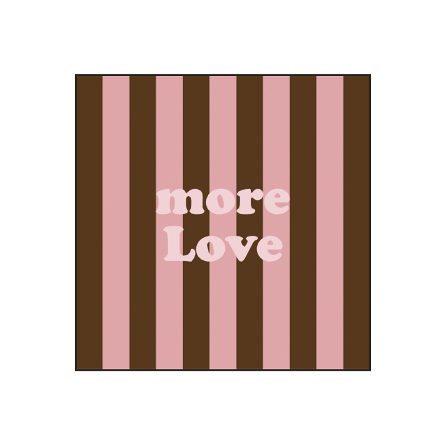 Serviette papier rayure more love x20 - Hocadi Concept Store