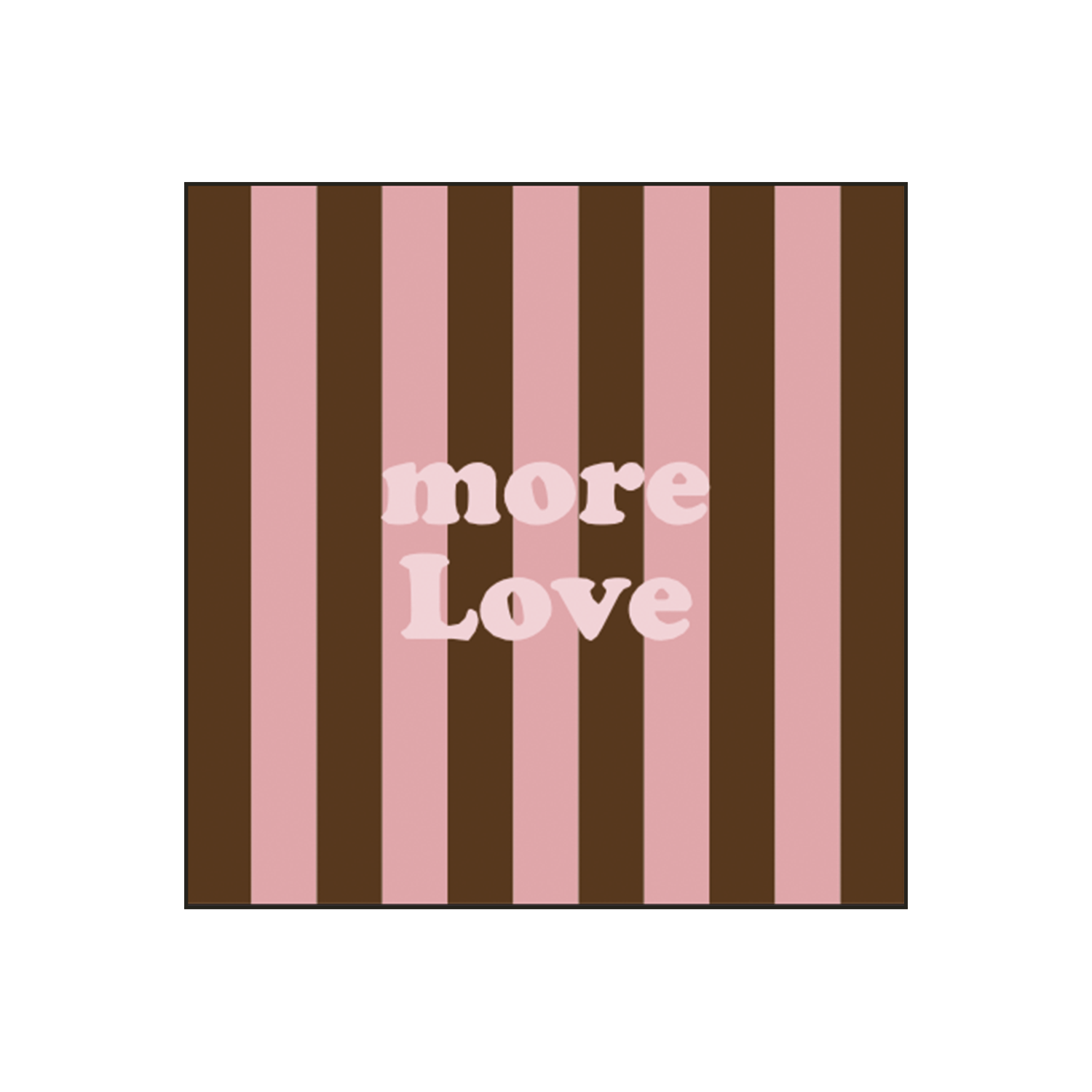 Serviette papier rayure more love x20 - Hocadi Concept Store