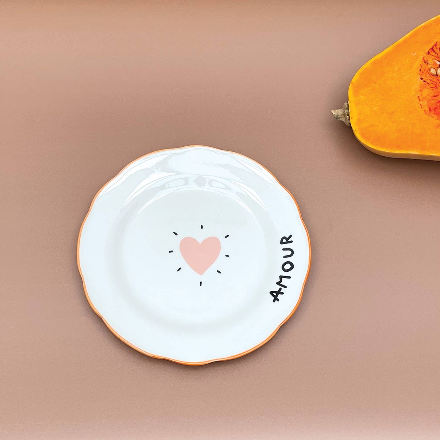 Set de 4 assiettes dessert amour cœur D19cm - Hocadi Concept Store