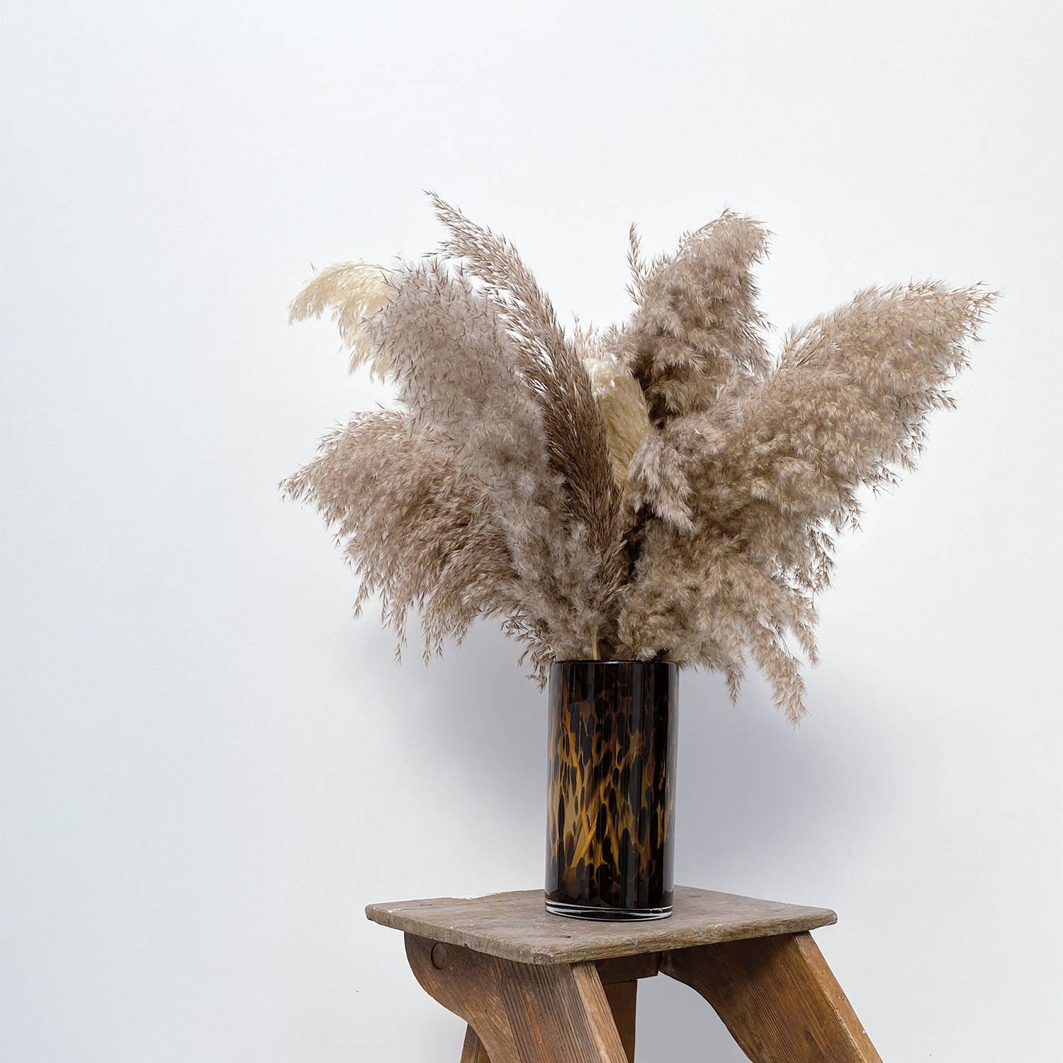 Vase Tube léopard brun gm D12 H23cm - Hocadi Concept Store